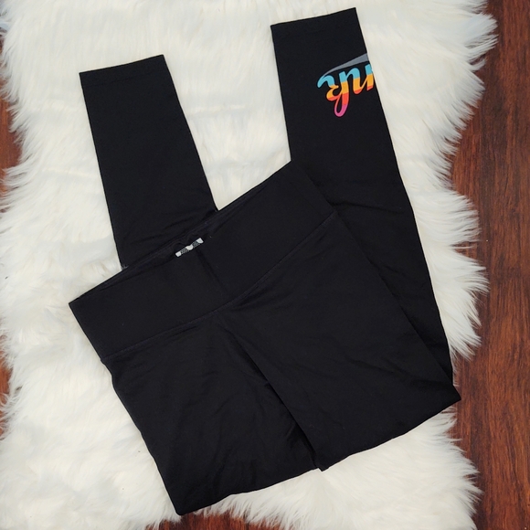PINK Victoria's Secret Pants - PINK Victoria's Secret Rainbow Script Print Ultimate Leggings